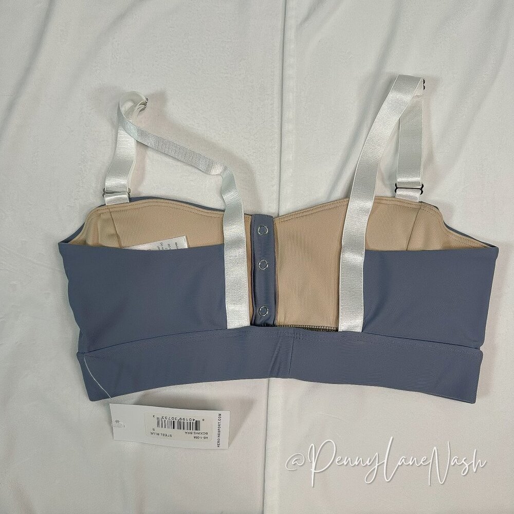NWT Heroine Sport Boxing Bra & Novel Legging Set Steel Blue - Picture 11 of 12
